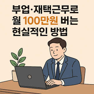 직장인 부업·재택근무로 월 100만원 버는 현실적인 방법 썸네일 일러스트