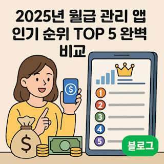 2025년 월급 관리 앱 인기 순위 TOP 5 완벽 비교 썸네일 이미지