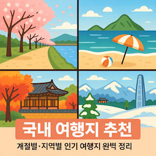 국내 여행지 추천 썸네일 이미지