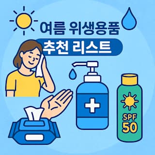 여름 위생용품 추천 리스트 썸네일 이미지