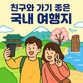 친구와 함께 가기 좋은 국내 여행지 썸네일 이미지