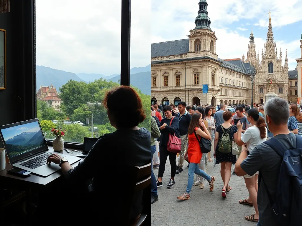 치앙마이 워케이션 카페와 북적이는 유럽 관광지의 대비