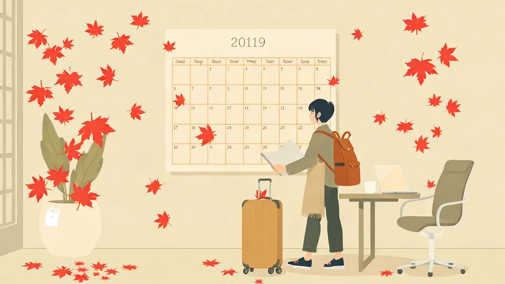 단풍 시즌 일정을 짜는 여행자